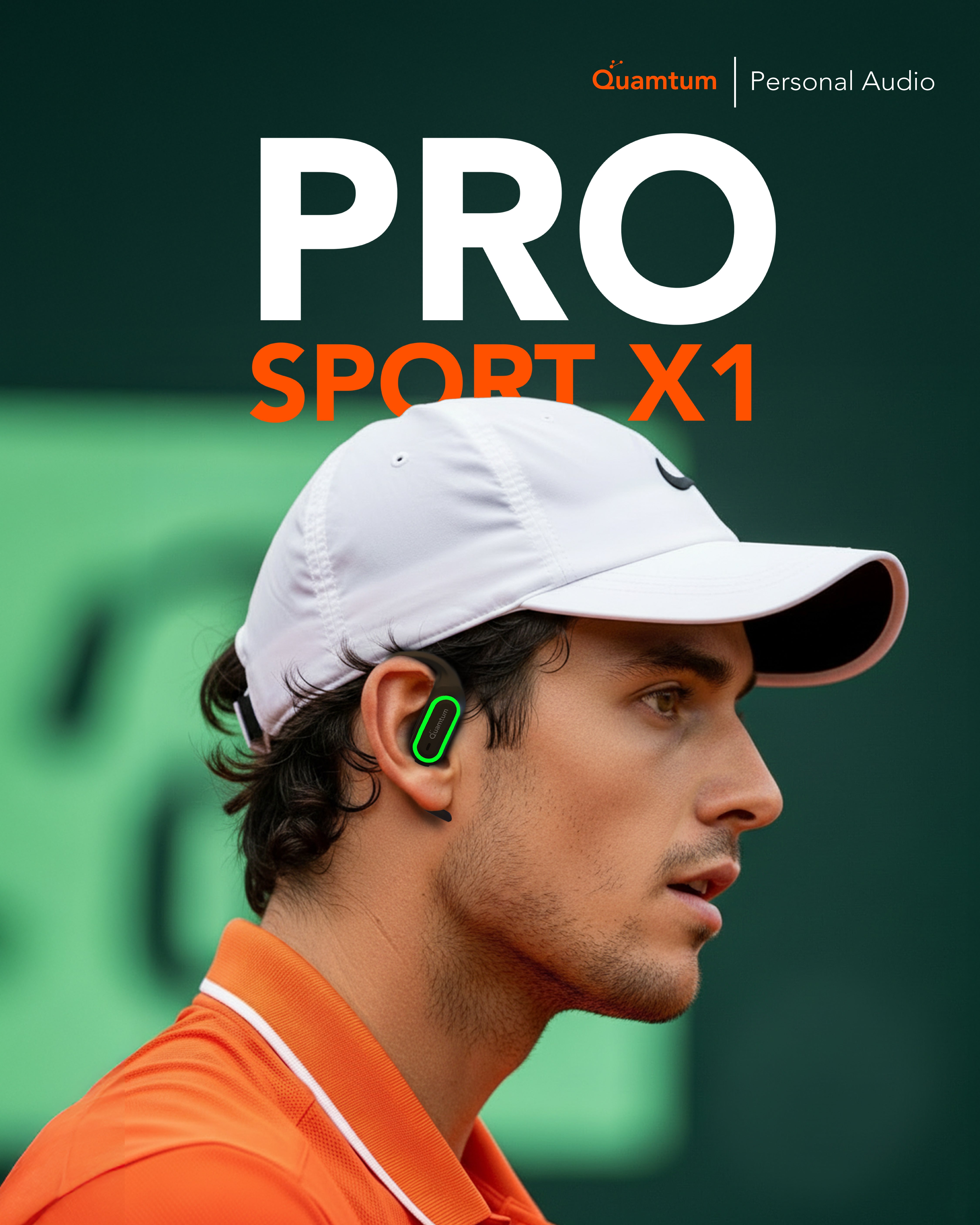 Quamtum Pro Sport X1 — Audífonos In-Ear Deportivos Bluetooth IPX4 con Pantalla LED