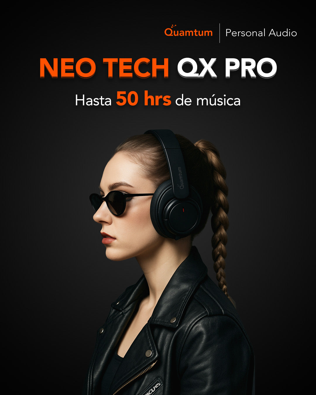 Quamtum Neo-Tech QX Pro — Audífonos Over-Ear Bluetooth con ANC y 50 hrs de batería