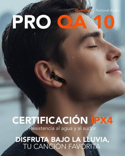 Quamtum Pro QA10 — Audífonos In-Ear Bluetooth con ANC 25 dB y Modo Gaming