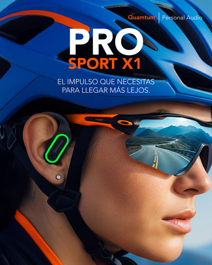 Quamtum Pro Sport X1 — Audífonos In-Ear Deportivos Bluetooth IPX4 con Pantalla LED