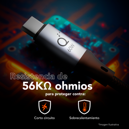 Cable USB C a USB C Quamtum 60W