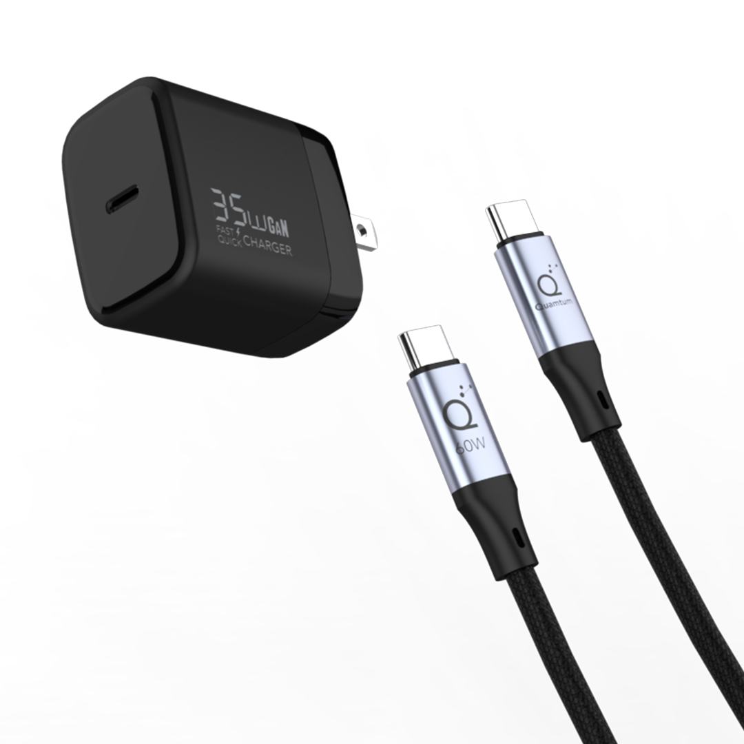 Combo Cargador 35Watts + Cable CC 60 Watts 1mts