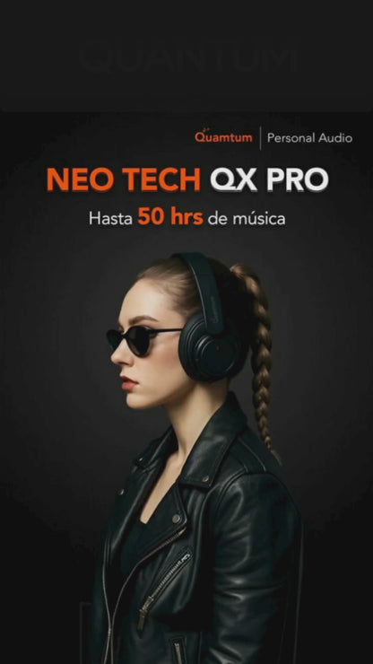 Quamtum Neo-Tech QX Pro — Audífonos Over-Ear Bluetooth con ANC y 50 hrs de batería